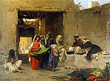 At The Souk by Eugene-Alexis Girardet